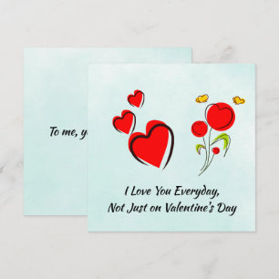 Rött hjärta Valentine Kort