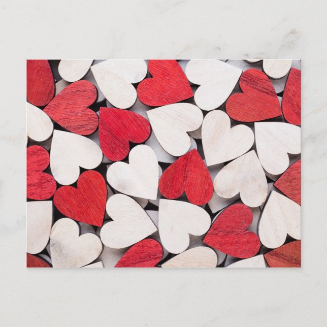 Rött hjärta. vykort (Framsida)