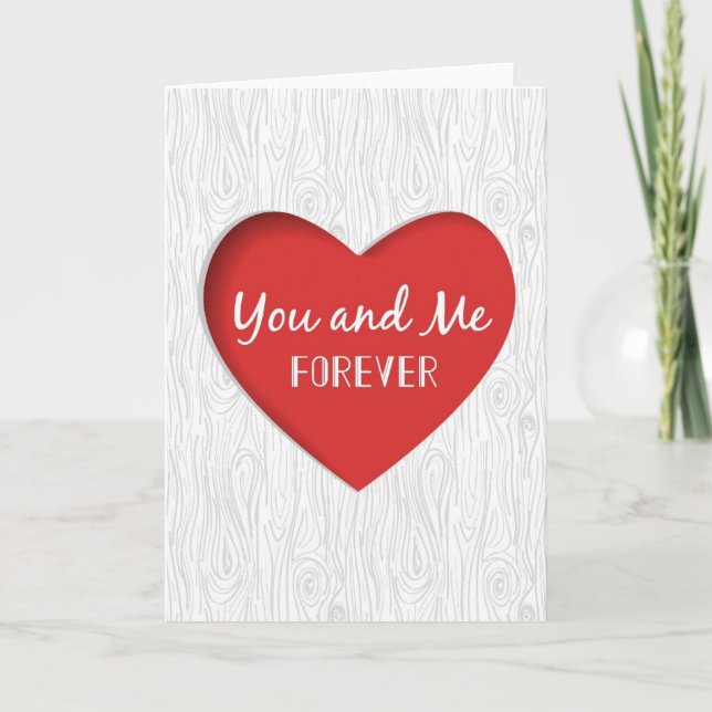 Rött hjärtavalentin kort för dag (Framsida)