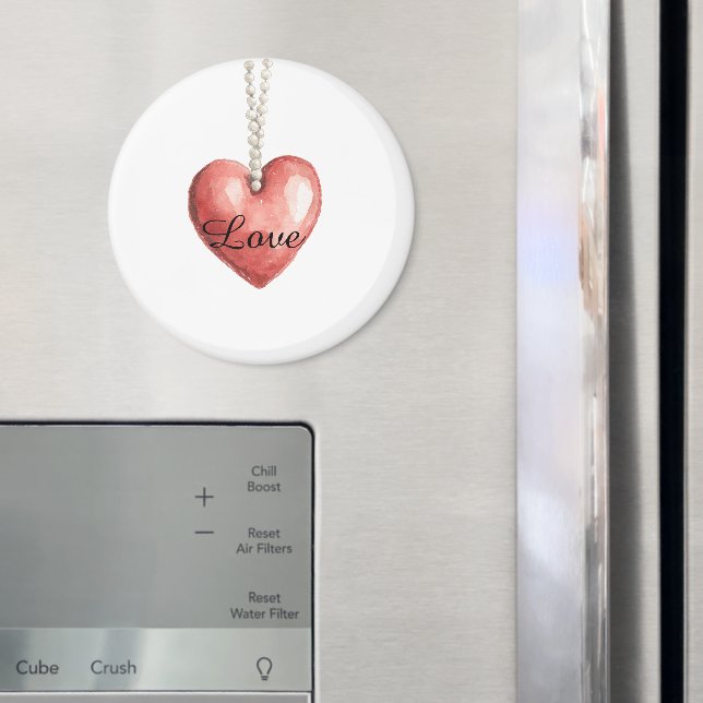 Rött hjärthalsband magnet (In Situ (Fridge))