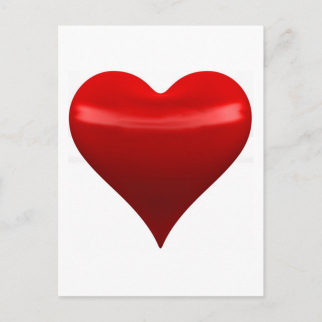Rött hjärtvykort vykort (Framsida)