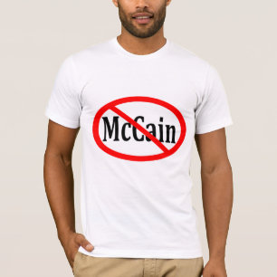 Rött hugga till och med den McCain skjortan T Shirt