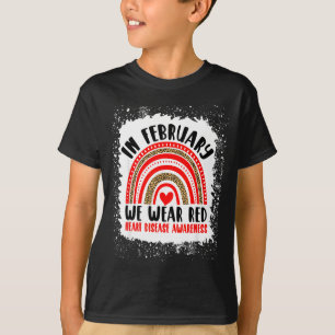 Rött i februari Vi bär rött medvetenhet om hjärtsj T Shirt