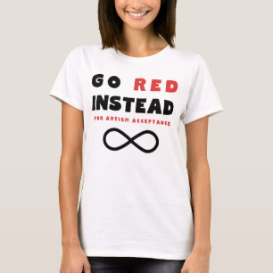 Rött i stället Autismgodtagande T Shirt