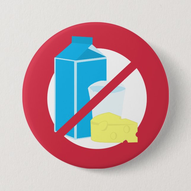 Rött inga vakna ungar för mejeriallergi knapp (Framsida)