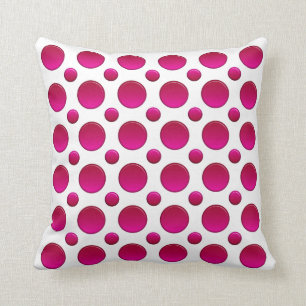 rött inslag för polka dots kudde