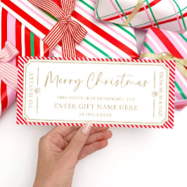 Rött julklapp för julklapp i Rand Inbjudningar