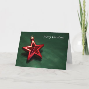 Rött julstjärnakort helgkort