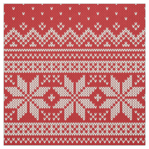 RÖTT jultröjastickmönster - Tyg