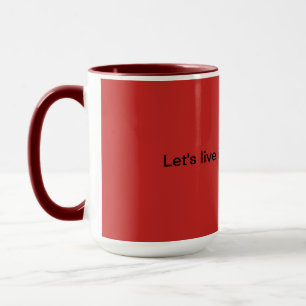 Rött kaffe mugg med titel>