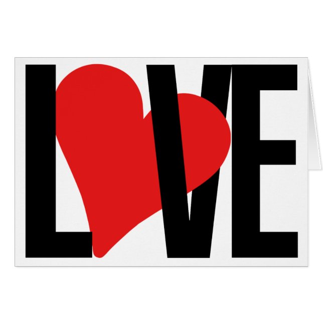 (Rött) kärlek- & hjärtakort, OBS Kort (Framsidan Horizontal)