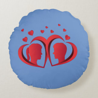Rött kärlekspar kudde Romantisk heminredning accen