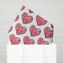 Rött klotterhjärtmönster Handritat minimalistiskt