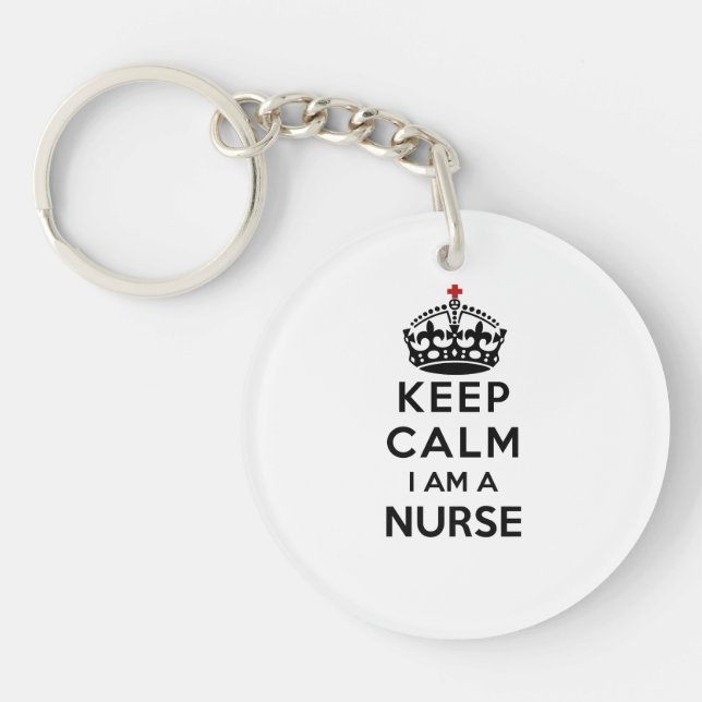 rött kors krona Keep Calm jag är en sjuksköterska (Framsidan)