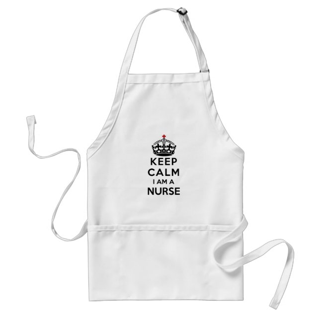 rött kors krona Keep Calm jag är en sjuksköterska Förkläde (Framsidan)