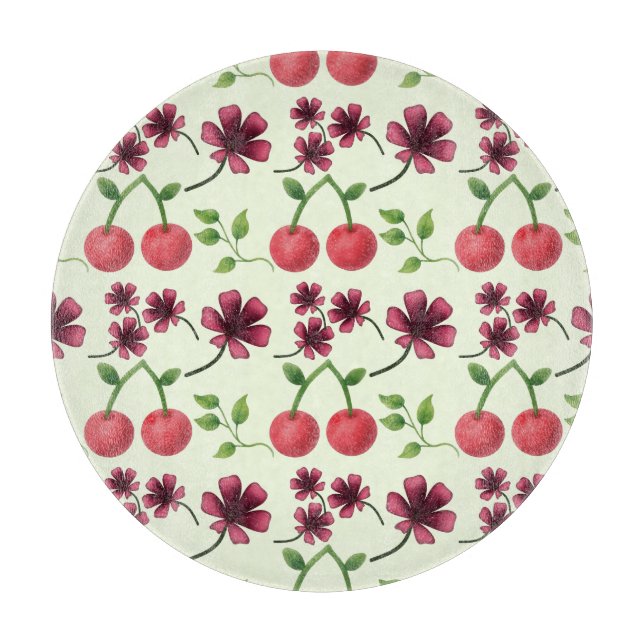 Rött körsbärsblommönster  (Framsidan)
