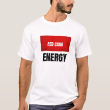 Rött Kort Energi Fotboll T-Shirt