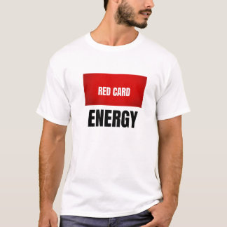 Rött Kort Energi Fotboll T-Shirt