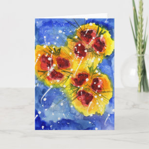 Rött kort för blomma~-hälsning