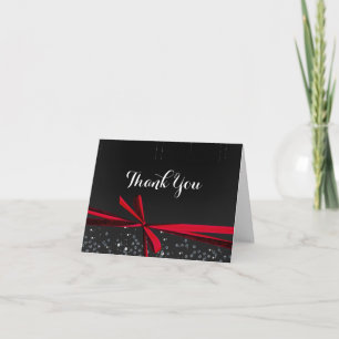 Rött kort för Bow Gnistra Bling Julfest Greeting C