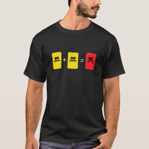 Rött kort för Gult på fotbollsspelare Referera T Shirt