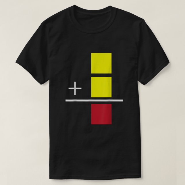 Rött kort för Gult på fotbollsspelare Referera til T Shirt (Design framsida)
