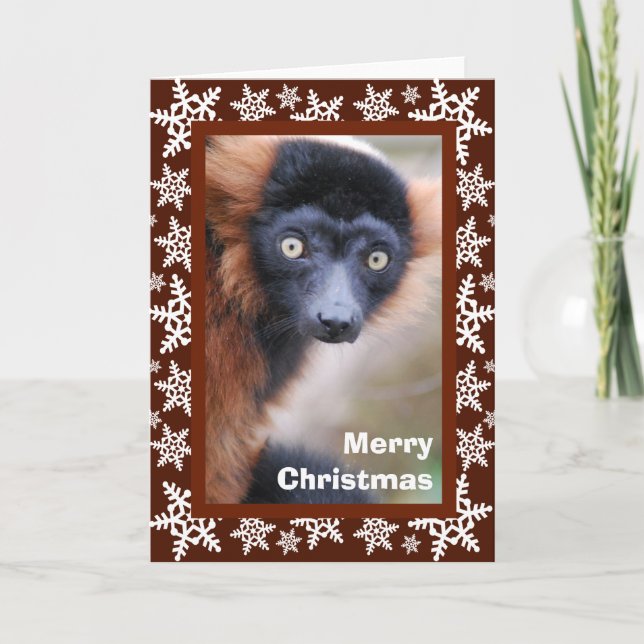 Rött kort för Ruffed Lemurhälsning (Framsida)