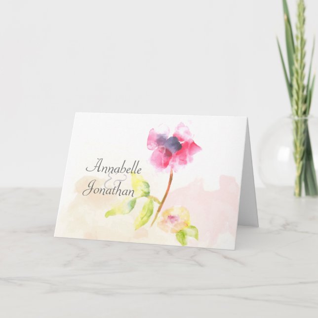 Rött kort för vallmotackfoto (Framsida)