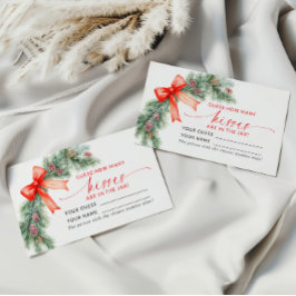 Rött kort Jul Hur många kisses Shower Game Card