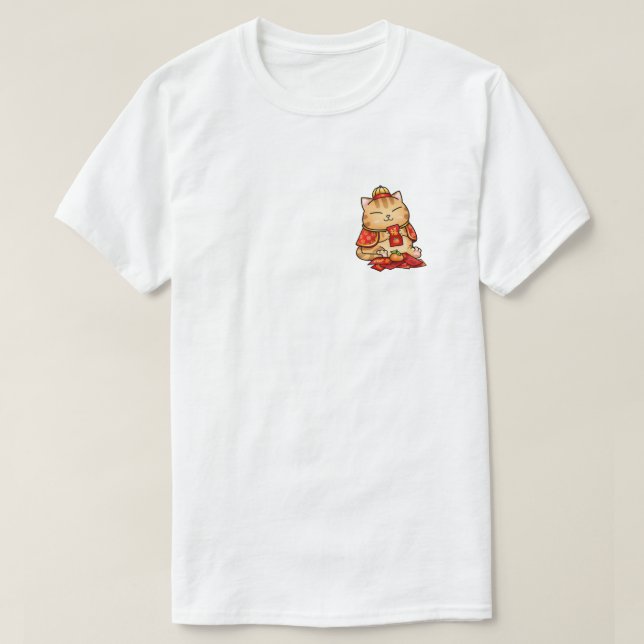 Rött kuvert från kinesiska nyår t shirt (Design framsida)