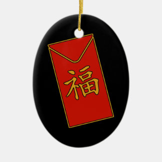 Rött kuvert, motif julgransprydnad keramik