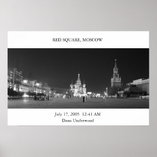 Rött kvadrera Moscow Poster