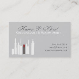 , rött läppstift, kosmetikakonstnär tidsbeställning kort