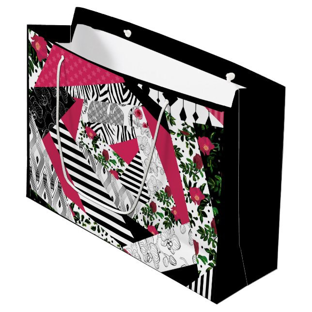 rött lappverk, populärt, lappverk dekorativ kudde (Framsidan Vinklad)