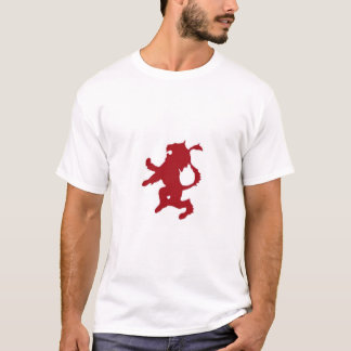 Rött lejont tee shirt