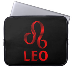 Rött Leo horoskopsymbol Laptop Fodral