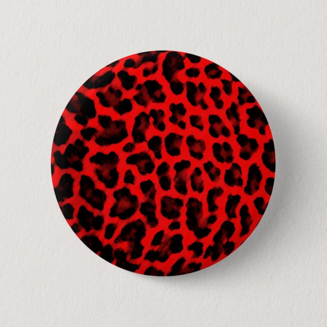 Rött Leopardtryck Knapp (Framsida)