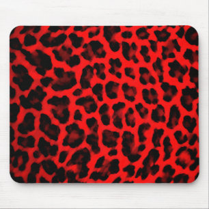Rött Leopardtryck Musmatta