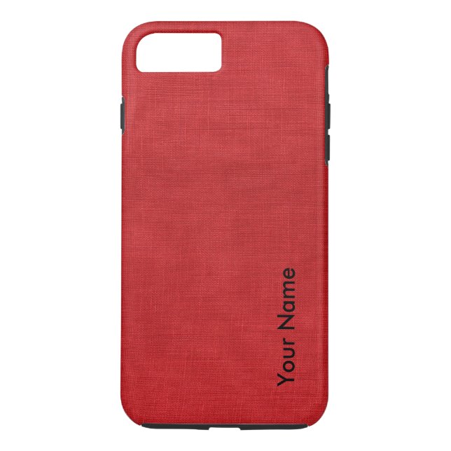Rött linnefoto med ditt namn Case-Mate iPhone skal (Baksida)