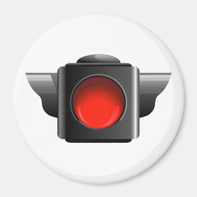 Rött ljus för klassrumshantering / Spelar ingen ro Magnet (Framsidan)