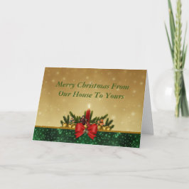 Rött ljus julkort kort