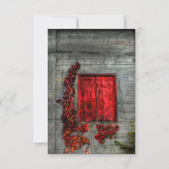 Rött loft - hälsningskort tack kort (Framsida)