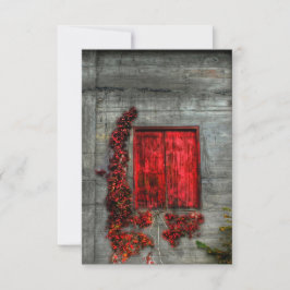 Rött loft - hälsningskort tack kort