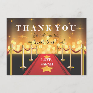 Rött matta Hollywood sött 16 tackkort Tack Kort
