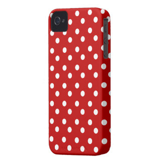 Rött med vitPolka pricka Fodral-Kompisen fodral Case-Mate iPhone 4 Skydd