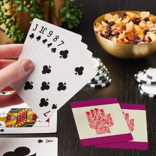 Rött medicinskt handsymbol hälsovård casinokort