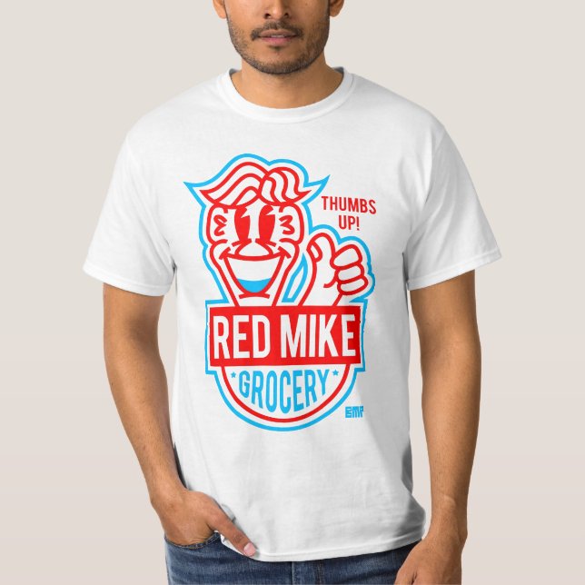 RÖTT MIKROFONLIVSMEDEL TEE SHIRT (Framsida)