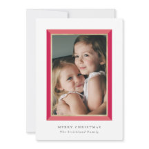 Rött Modern Ram-julfotoport