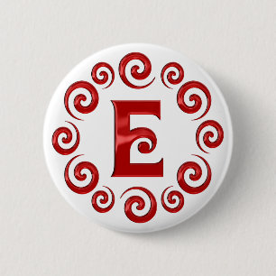 Rött Monogrambrev E Knapp