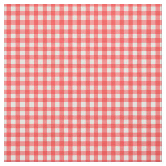 Rött mönster för kontroll för vitGinghamklassiker Tyg